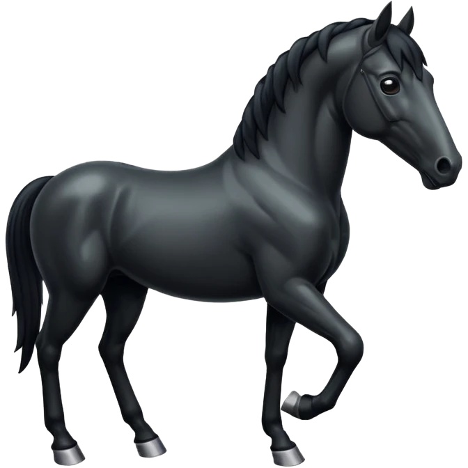 Black horse  emoji