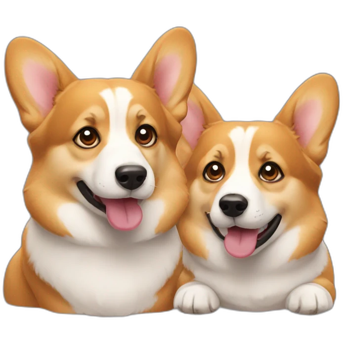 Two corgis emoji