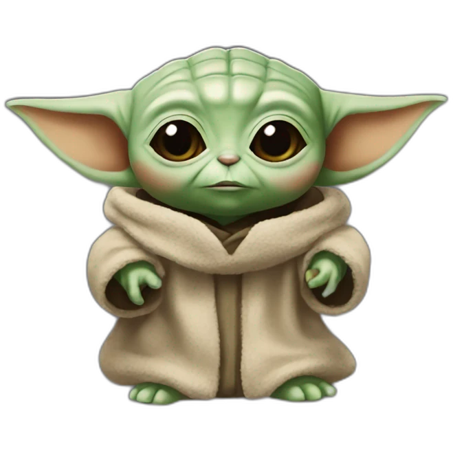 Baby yoda rigole emoji