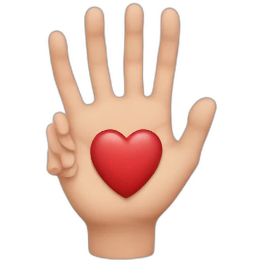 Hand heart emoji