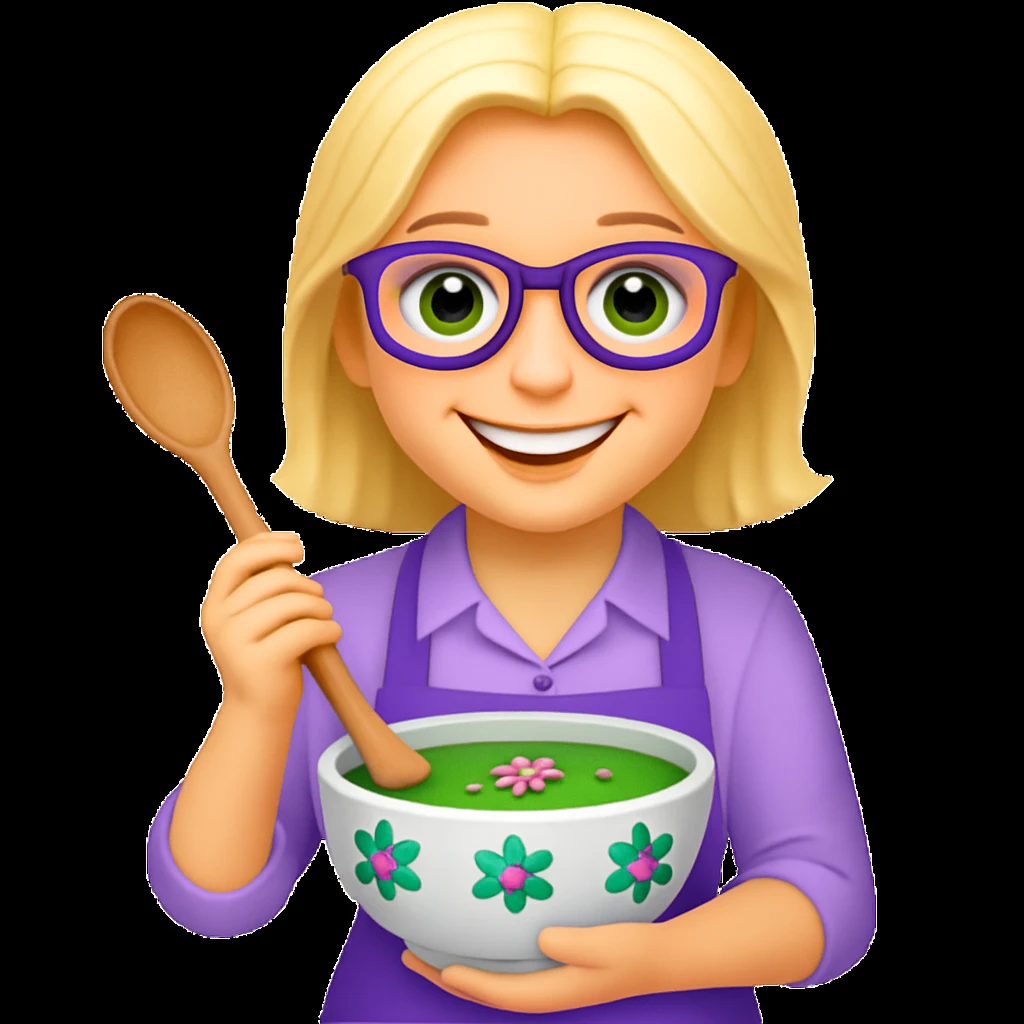 Make her smiling, keep all other features the same in emoji style emoji