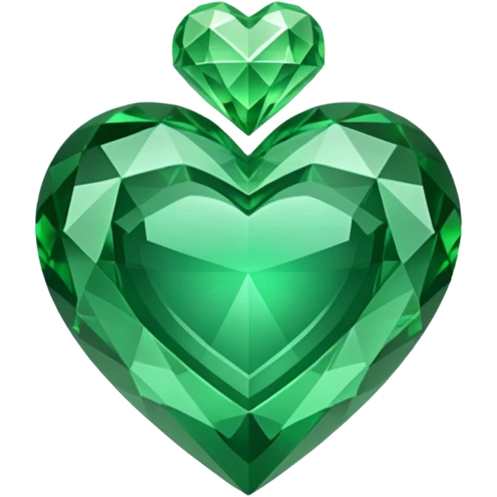 green crystal heart emoji