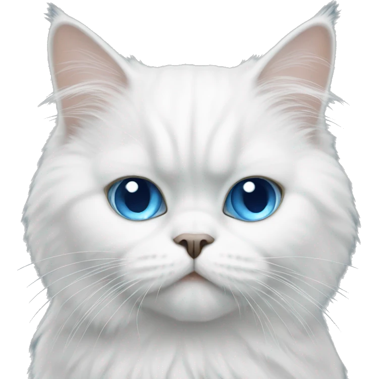 white persian cat with blue eyes emoji