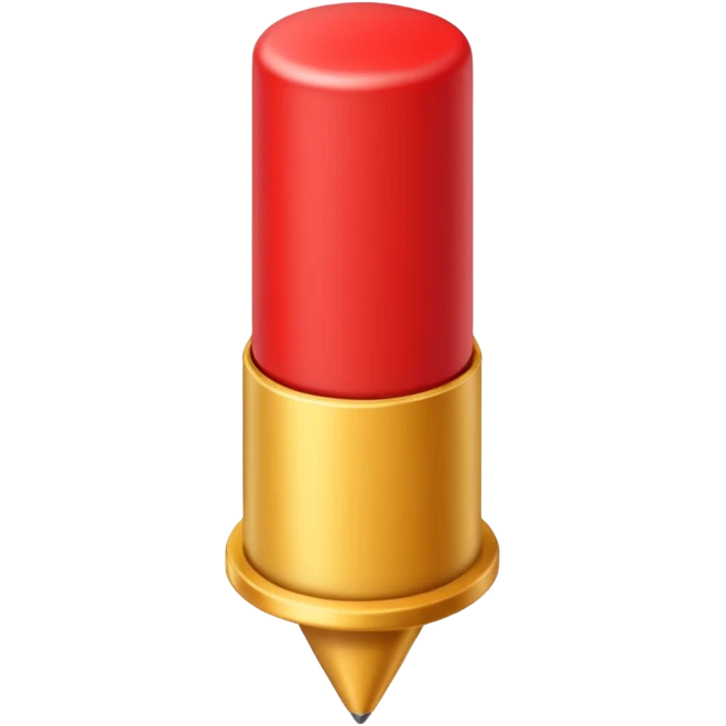 red pushpin with sharp metal tip emoji