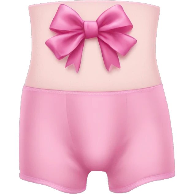 Pink underwear with bow  emoji