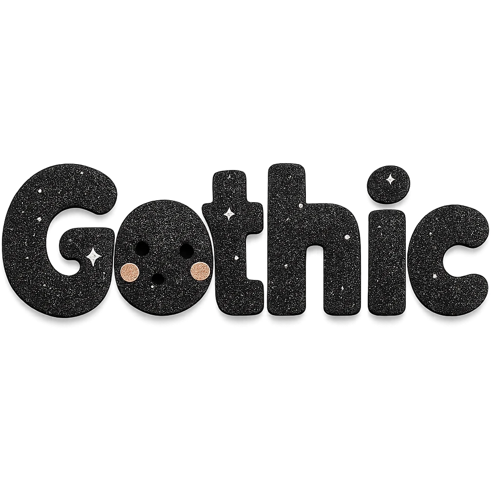 Add sparkling glitter and shimmer to the black text, keep the 3D paper-craft effect, kawaii style, no outline, transparent background. emoji