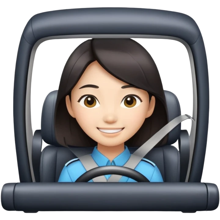 asian girl driving  emoji