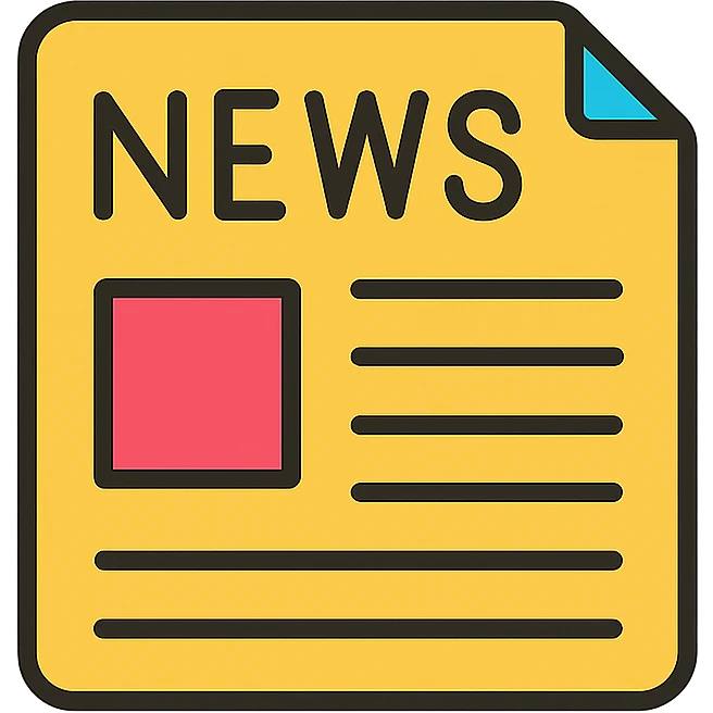 A paper sheet with word NEWS on it emoji
