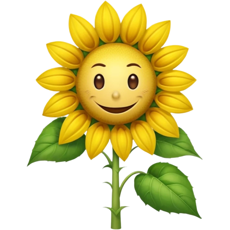 a picture of the sunflower from Plants vs. Zombies emoji