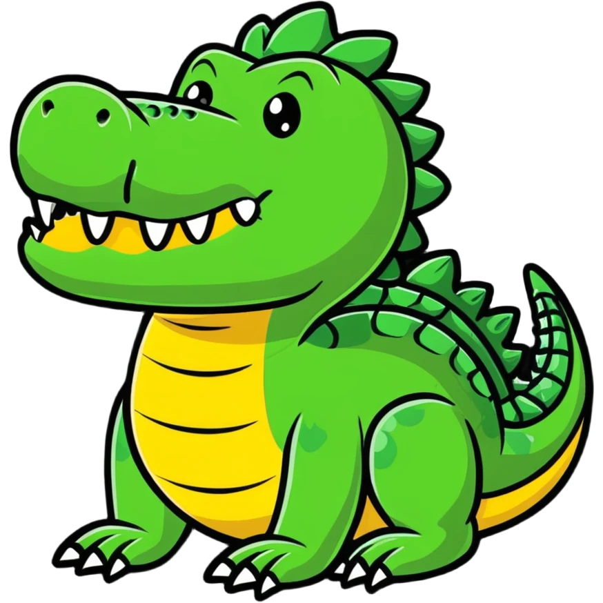 bombastic crocodile character emoji
