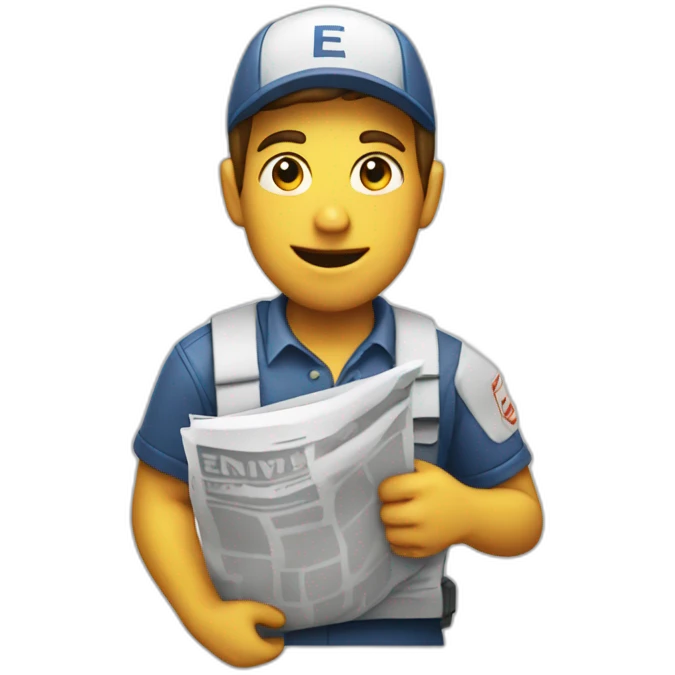 newspaper delivery boy emoji