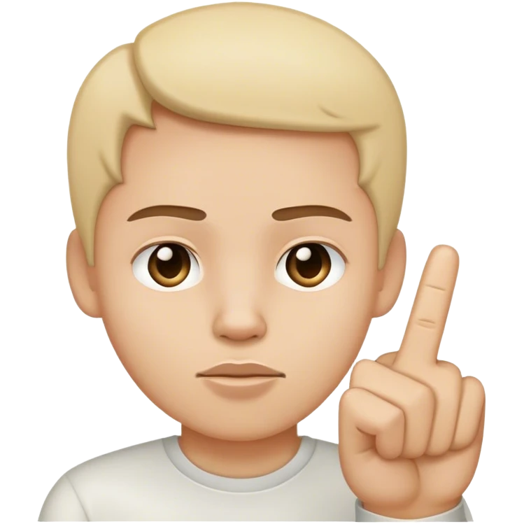 straight face with middle finger emoji