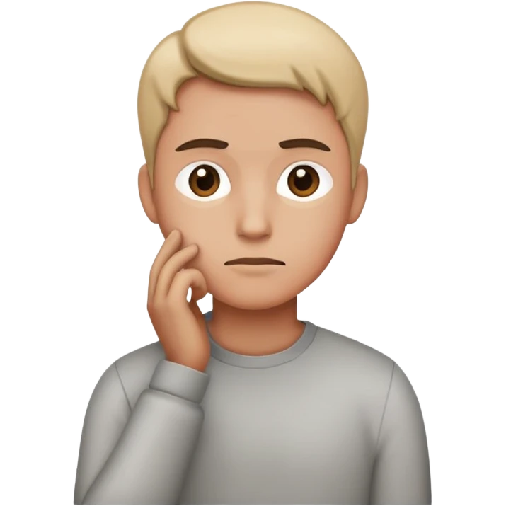 person standing thinking emoji
