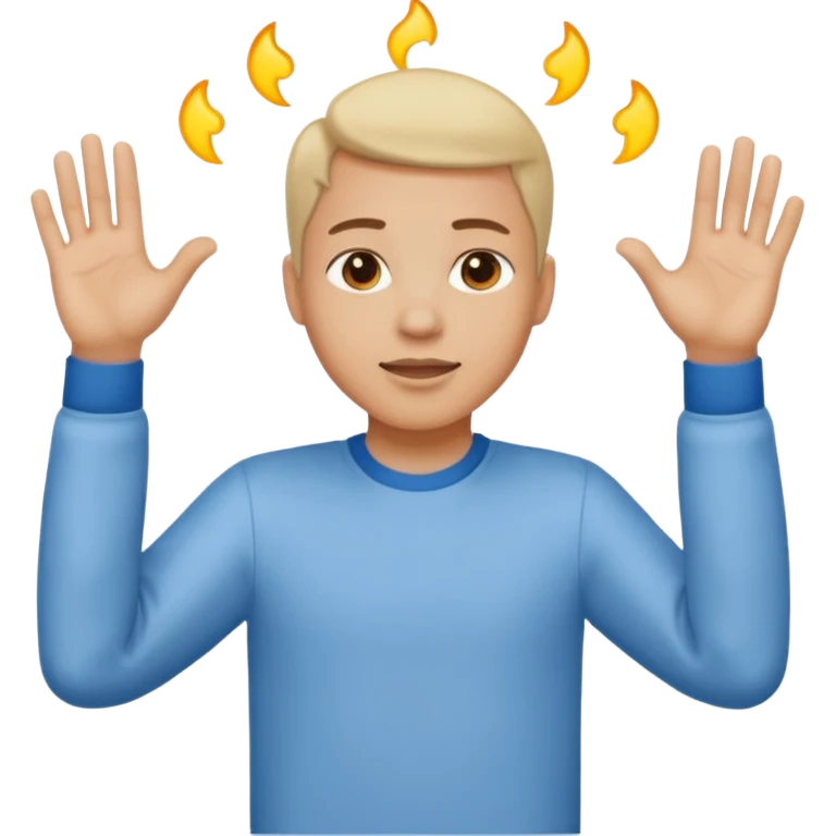 A person with there hands going up and down emoji