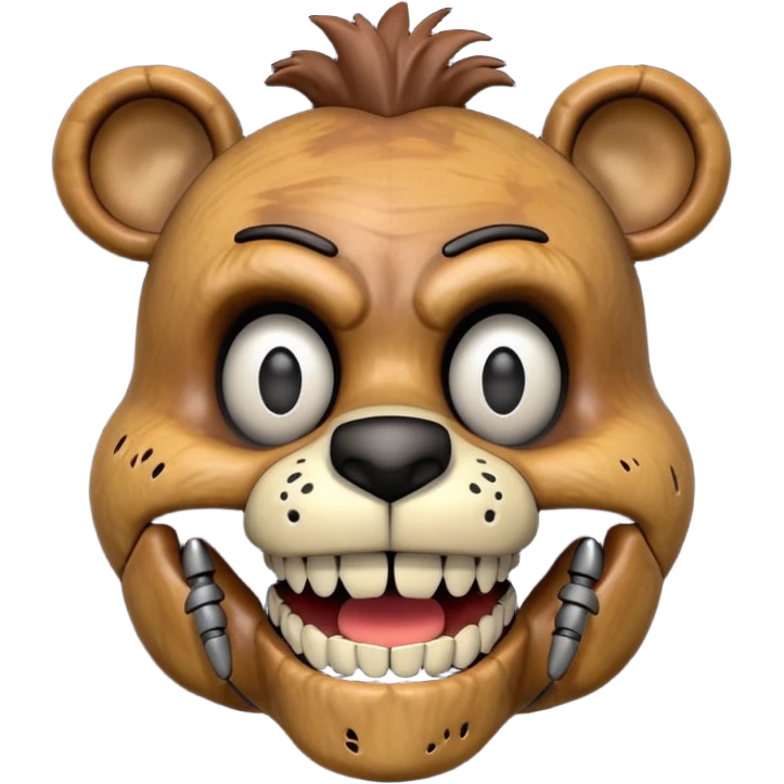 The head of Freddy Fazbear of five nights at Freddy emoji