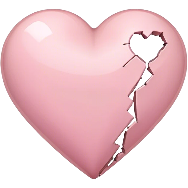broken light pink heart emoji