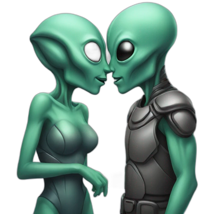 alien couple kissing emoji