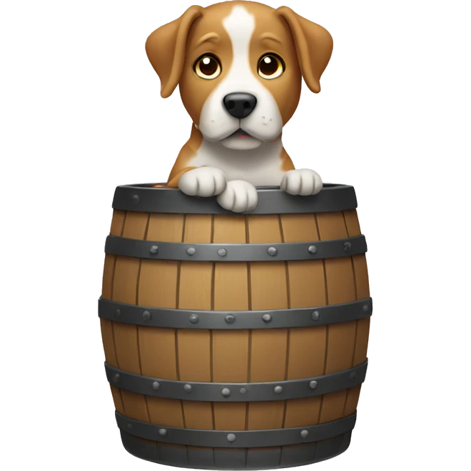 Dog wearing cask emoji