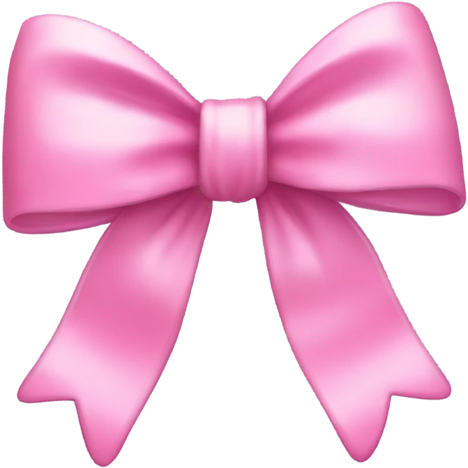 Pink animated cute bow emoji