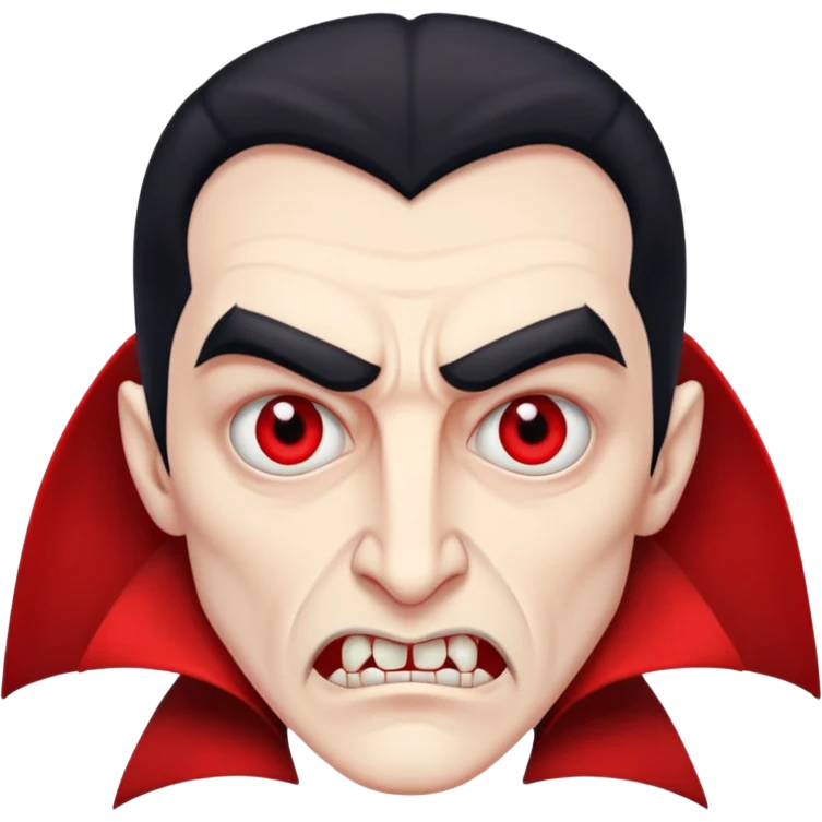 angry dracula face emoji