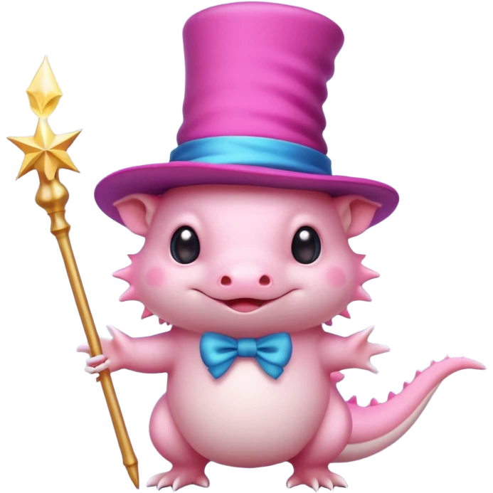 axolotl with magician hat emoji