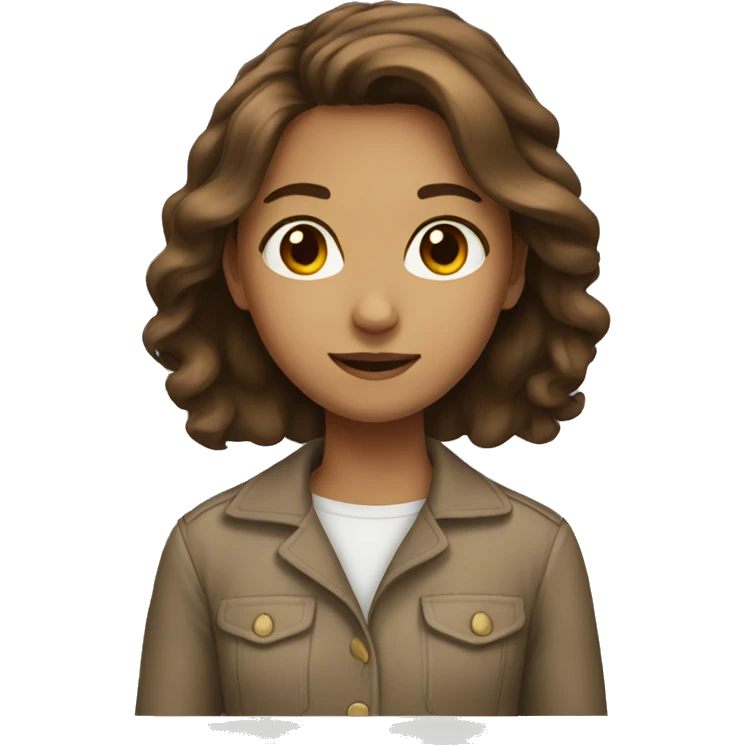 Girl with brown hair long emoji