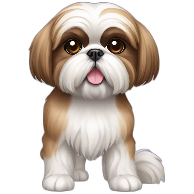 Dog American Shih Tzu full-body emoji