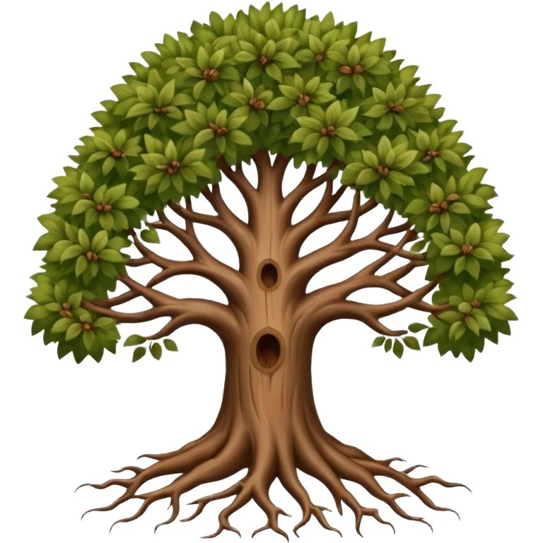 family tree with long roots emoji