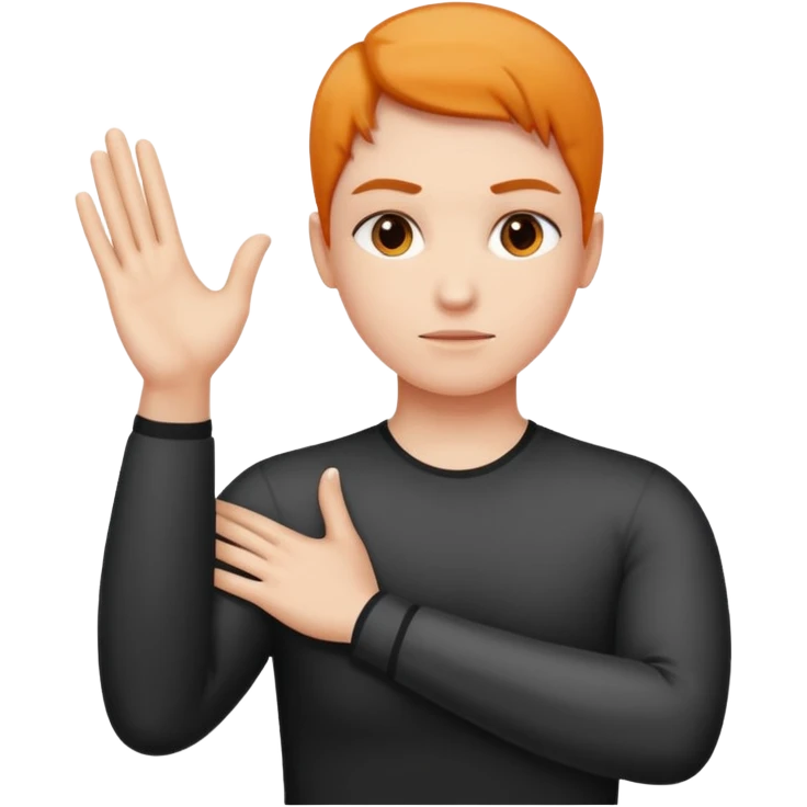 person with arms crossed in an 'X' shape, expressing 'stop' or 'no way', clear gesture, neutral background emoji