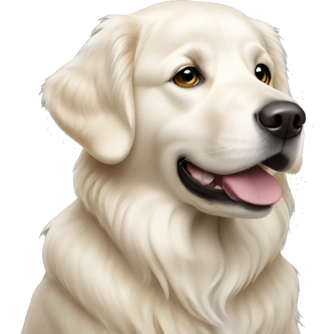 White Golden retriever emoji