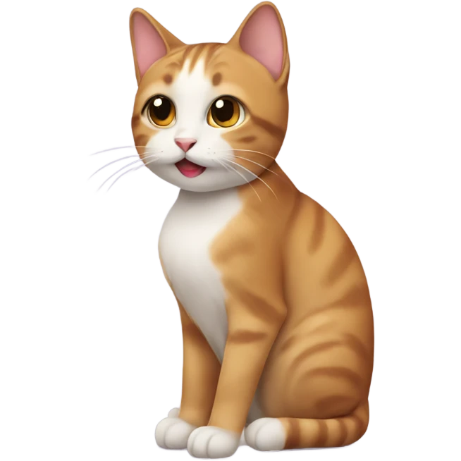 a cat learning English  emoji