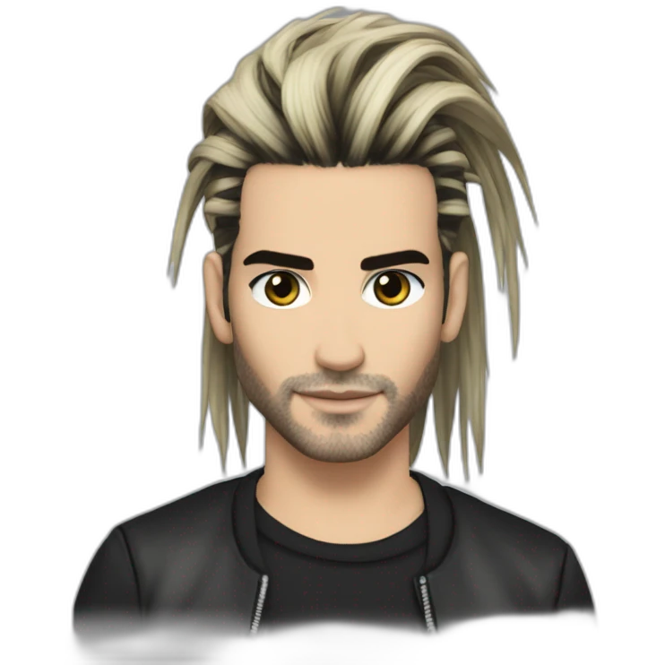 Bill Kaulitz hair down emoji