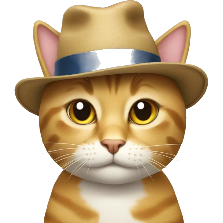 Cat with hat  emoji
