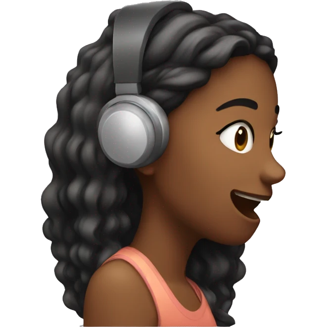 girl singing emoji