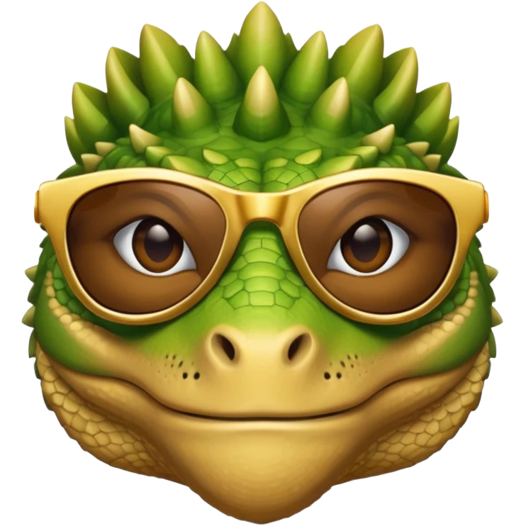 rich capitalist iguana king gold sunglasses emoji