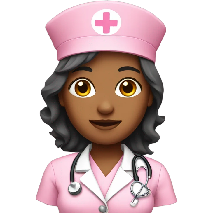 Nurse in pink  emoji
