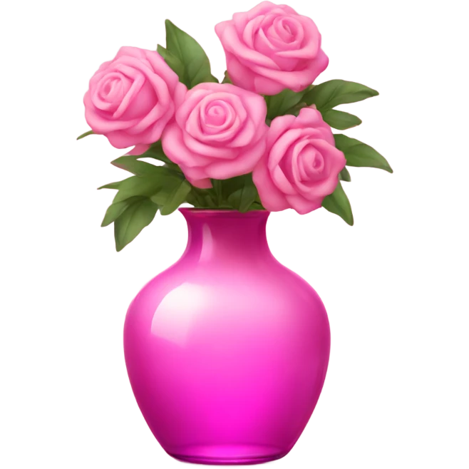 Pink glass vase emoji