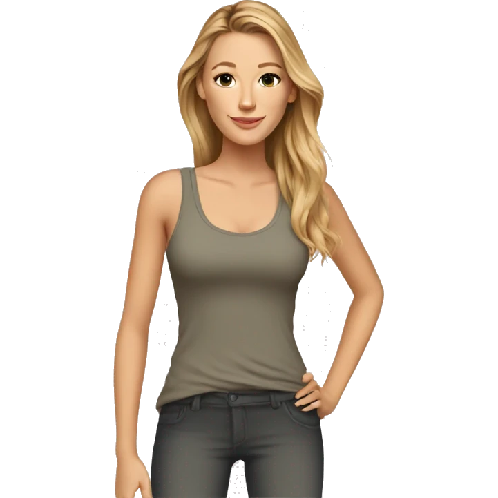 blake lively cartoon wearing tank top emoji