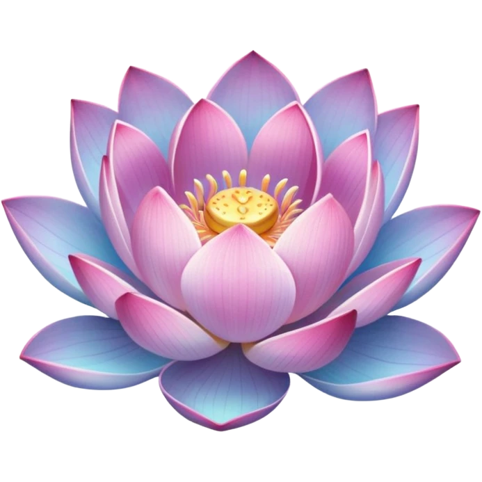  A beautiful, elegant lotus flower sticker in soft pastel colors (pink, lavender, and light blue), with glowing edges, watercolor style, high-quality, detailed but minimalistic,  emoji