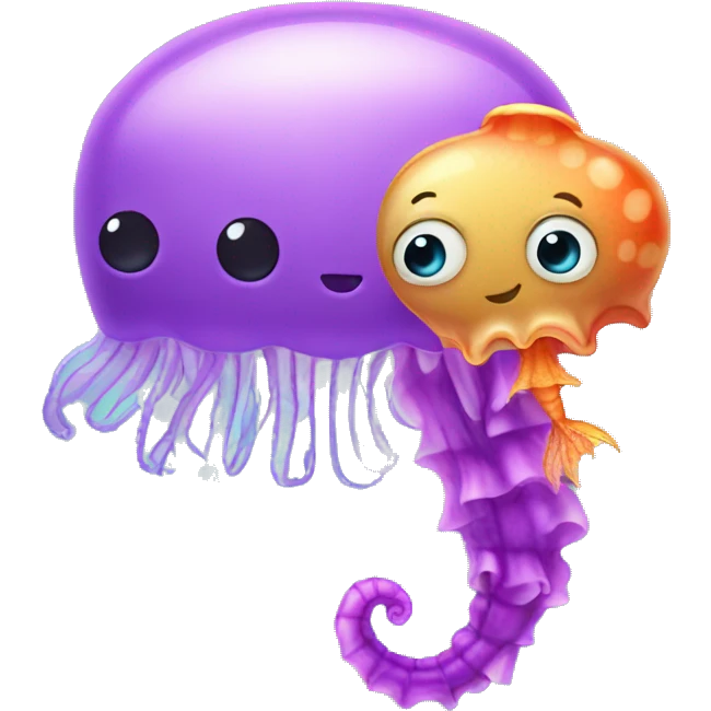 Jellyfish with a seahorse  emoji