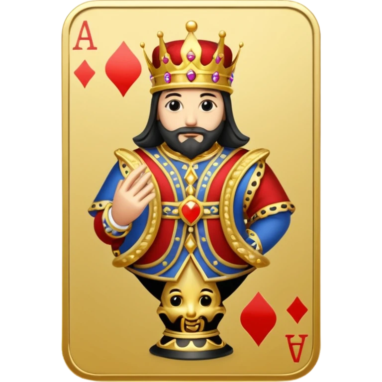 Solitaire card king emoji