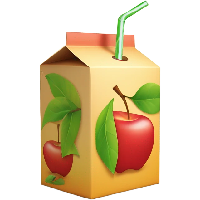 apple juice carton with a straw emoji