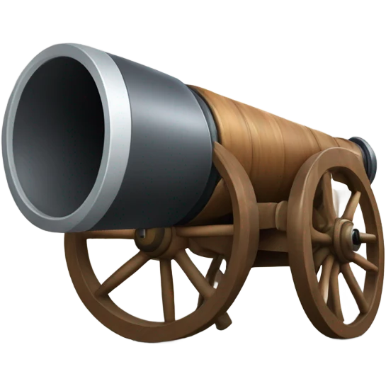 Cannon shooting a soccer ball emoji
