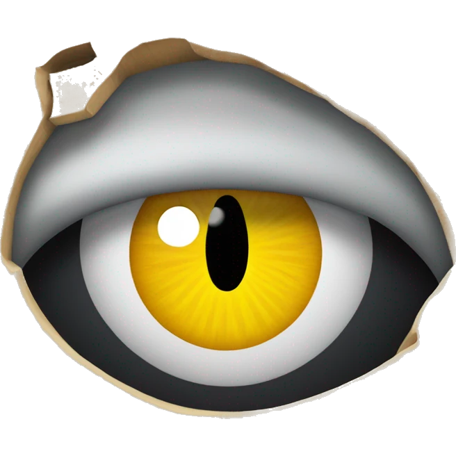 an eye that is looking through a hole that made by puting the index finger on the thumb emoji