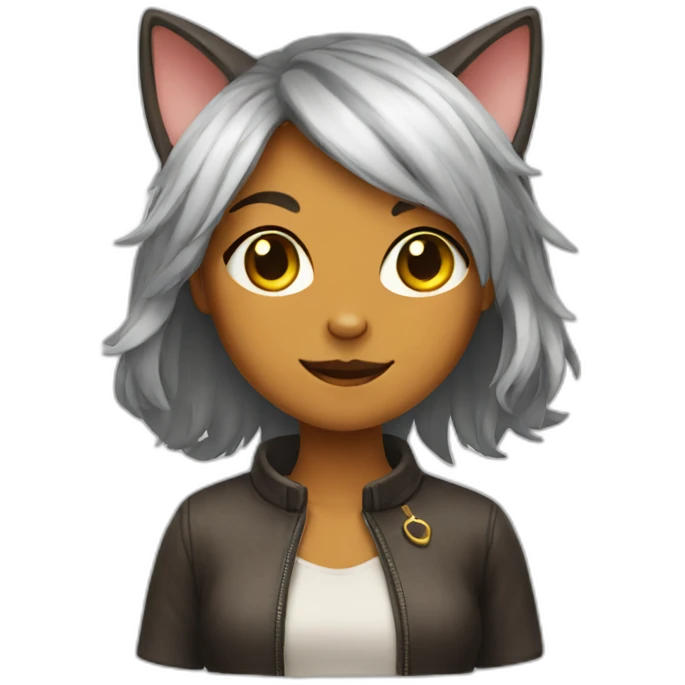 Cat girl emoji
