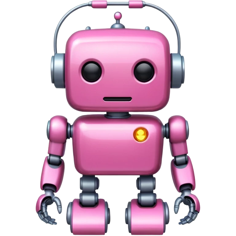Pink robot creative emoji