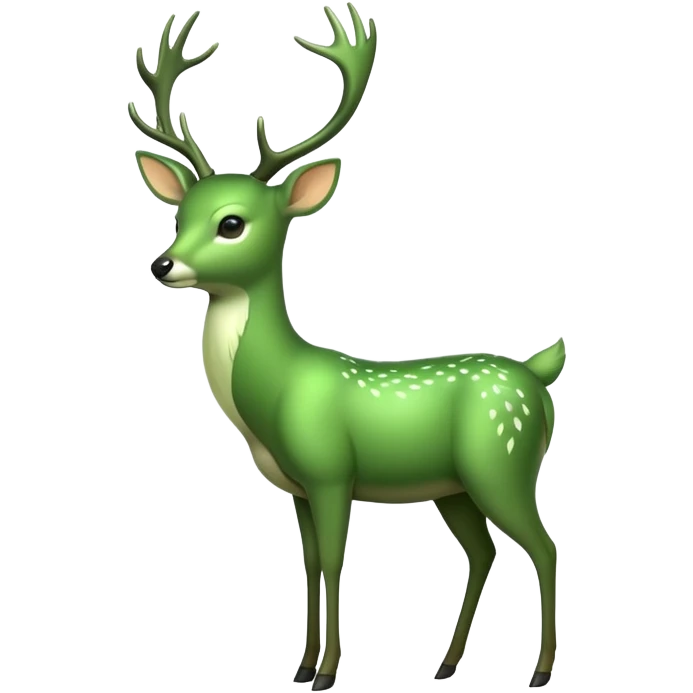 green deer emoji