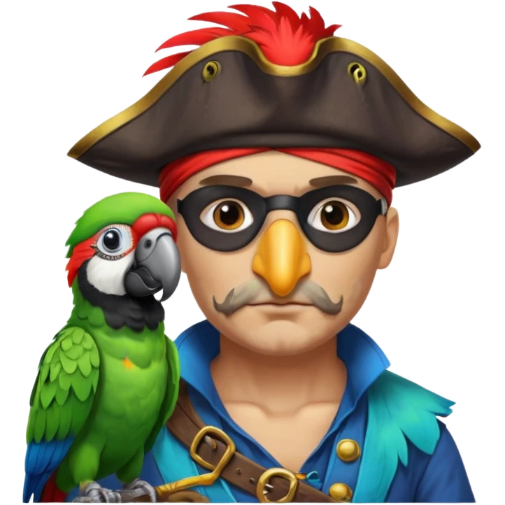 pirate and parrot emoji