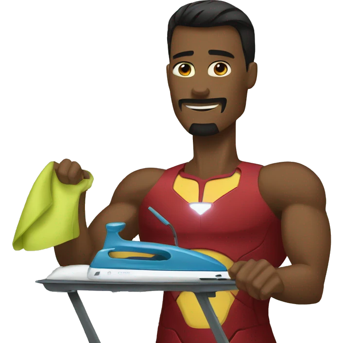 ironman ironing clothes emoji