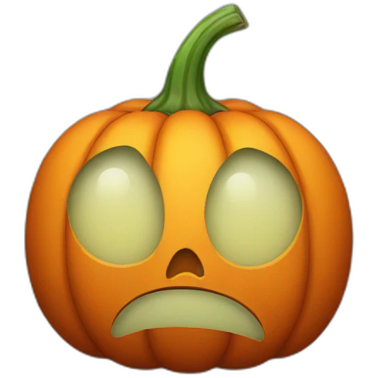 sad pumpkin emoji